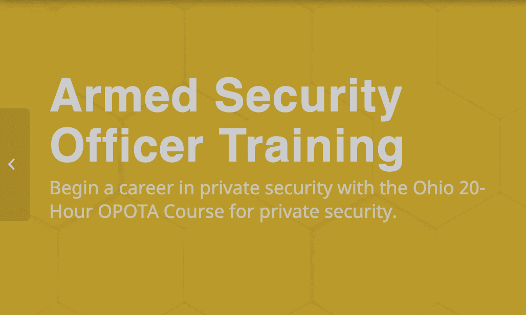 Ohio Armed Security Officer Training