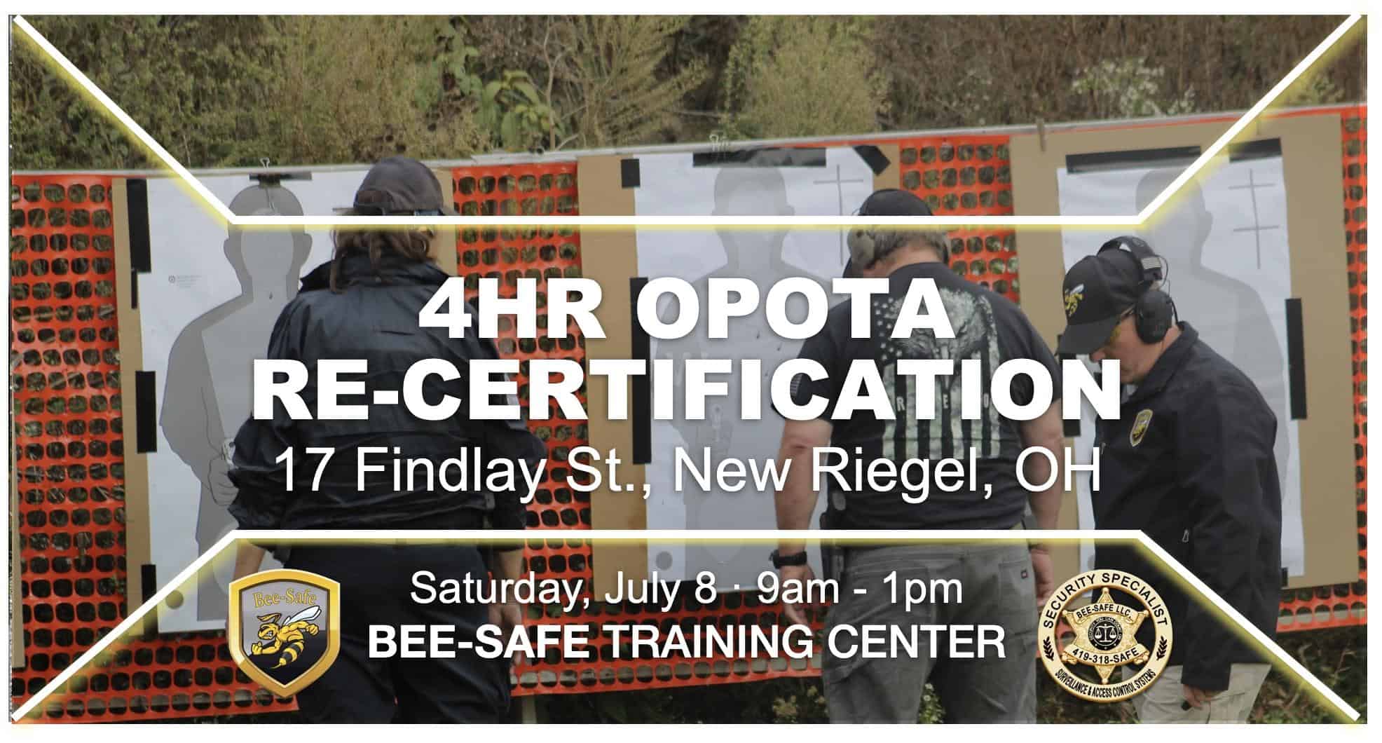 4-HR OPOTA Private Security Firearm Requalification Course